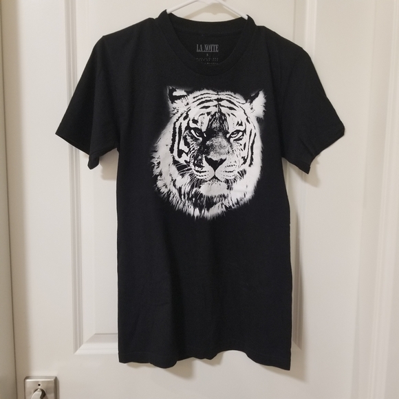 Aritzia La Notte Marcello Black Tiger Graphic Short Sleeve T Shirt - Picture 1 of 5